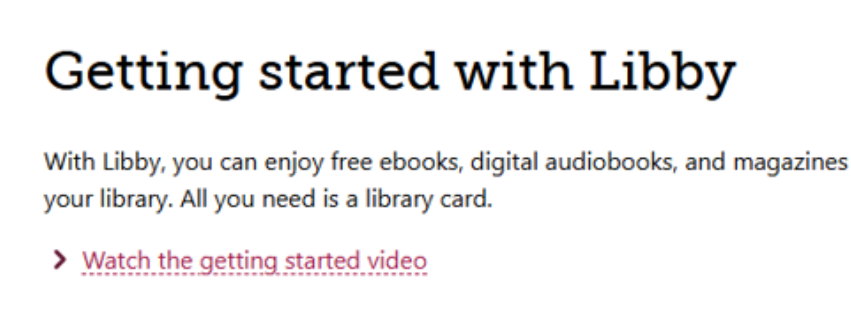 Free library resource - Libby
